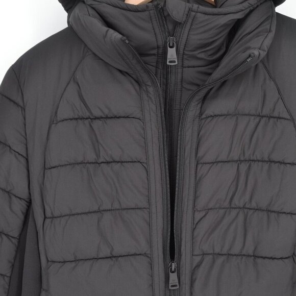 Bernardo Neoprene Combo Packable Quilted Insulated Puffer Jacket Black Women's L - Picture 5 of 10